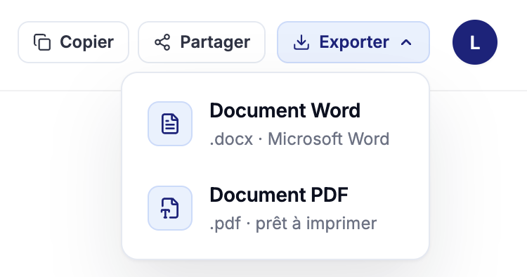 Export du procès-verbal en Word et PDF depuis Rostra