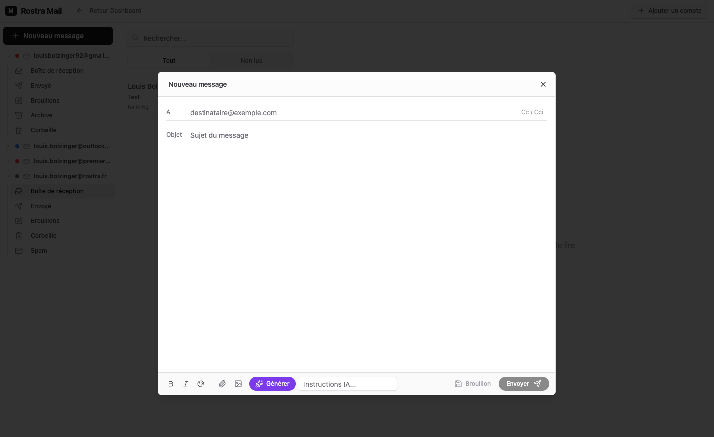 Boîte mail assistée